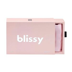 NIB Blissy 100% Mulberry Silk Pillowcase - Pink/Soft Blush       Standard Queen